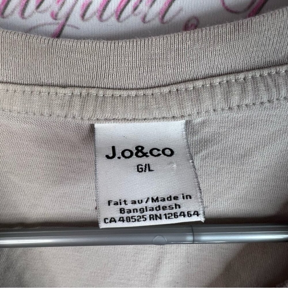 J.o & co tshirt tee cream Beige Crop Top cropped short style shirt grey - Picture 6 of 8